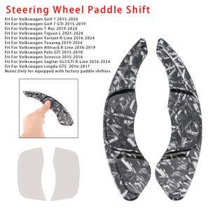 2015-2016 Volkswagen Scirocco Steering Wheel Paddle Shifter Extension Black Forged Pattern Generic