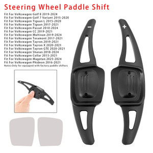 2015-2021 Volkswagen Collar Steering Wheel Paddle Shifter Extension Aluminium Black Generic