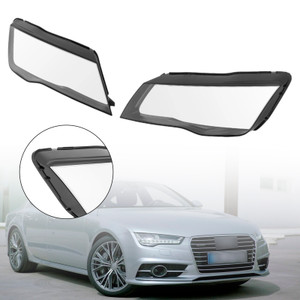 2012-2015 Audi A7 S7 RS7 2Pcs Front Headlamp Headlight Lens Cover Shell Clear Generic