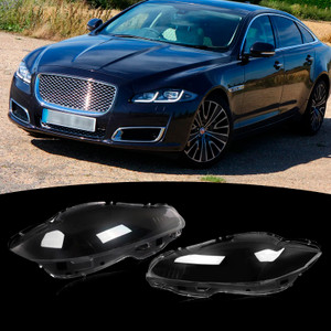 2010-2019 Jaguar XJ XJL Pair Front Headlamp Headlight Lens Cover Shell Clear Generic