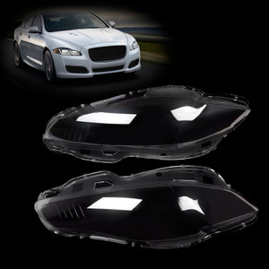 2010-2019 Jaguar XJ XJL Pair Front Headlamp Headlight Lens Cover Shell Clear Generic