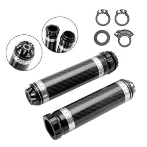 Motorcycles Scooter 7/8"/22mm Motorcycle Handle Bar Hand Grips Custom Universal Silver