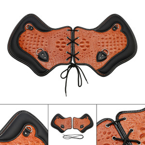 2Pcs Universal Heat Saddle Shield Deflector Brown For Flhxs Glide Rider Fxdwg