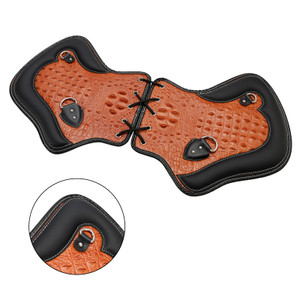 2Pcs Universal Heat Saddle Shield Deflector Brown For Flhxs Glide Rider Fxdwg