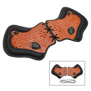2Pcs Universal Heat Saddle Shield Deflector Brown For Flhxs Glide Rider Fxdwg