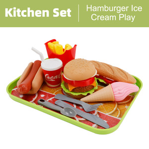 Hamburger Ice Cream Play Food Pretend Toys Kitchen Set Children Toy Set For Kid