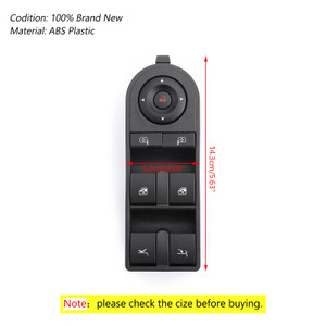 2004–2009 OPEL TIGRA B Master Power Window Switch 93162636 93162973 Black Generic