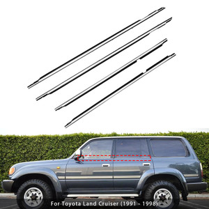 1991-1998 Toyota Land Cruiser 4PCS Door Belt Molding 75710-60021 Generic