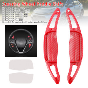 2018-2022 Toyota Camry Carbon Look Steering Wheel Paddle Shifter Extension Carbon Fiber Red Look Generic