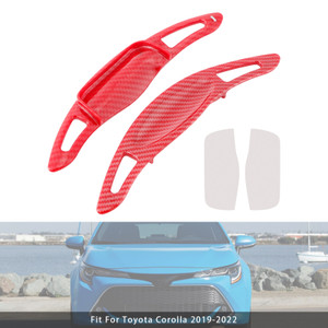 2023 Toyota RAV4 PHEV Carbon Look Steering Wheel Paddle Shifter Extension Carbon Fiber Red Look Generic
