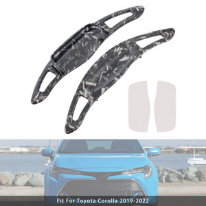 2018-2022 Toyota Camry Carbon Look Steering Wheel Paddle Shifter Extension Black Forged Pattern Generic