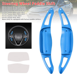 2023 Toyota RAV4 PHEV Carbon Look Steering Wheel Paddle Shifter Extension Aluminium Blue Generic