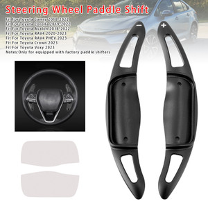 2023 Toyota RAV4 PHEV Carbon Look Steering Wheel Paddle Shifter Extension Aluminium Black Generic
