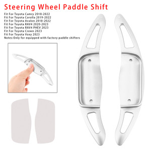 2020-2023 Toyota RAV4 Carbon Look Steering Wheel Paddle Shifter Extension Aluminium Silver Generic