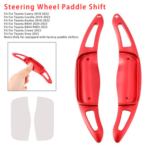 2019-2022 Toyota Corolla Carbon Look Steering Wheel Paddle Shifter Extension Aluminium Red Generic
