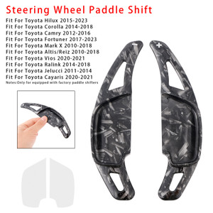 2017-2023 Toyota Fortuner Steering Wheel Paddle Shifter Extension Black Forged Pattern Generic