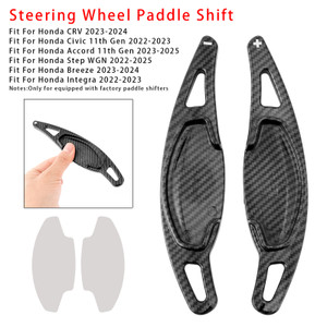 2023-2025 Honda Accord 11th Gen Steering Wheel Paddle Shifter Extension Carbon Fiber Black Look Generic