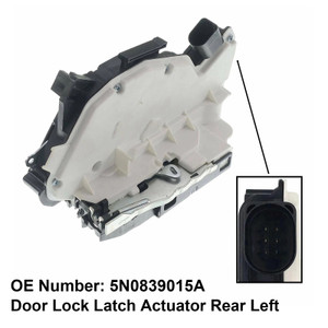 2009-2014 VW Tiguan Door Lock Latch Actuator Rear Left 5N0839015A Generic