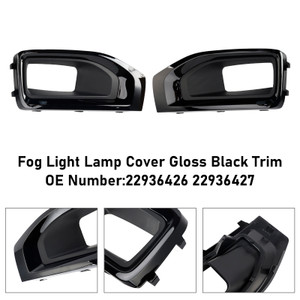 2015-2018 Yukon XL (submodel: Denali, SLE, SLT) Fog Light Lamp Cover Gloss Black Trim Pair 22936426 22936427 Generic