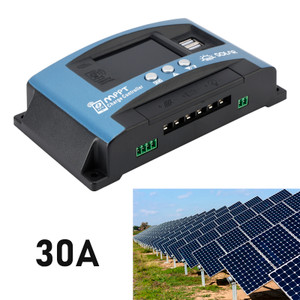 30A MPPT Solar Controller Multi-language Color Screen Serial Port MPPT Solar Controller Bluetooth Temperature Monitoring Charging 12V~60V
