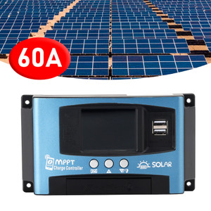 60A MPPT Solar Controller Multi-language Color Screen Serial Port MPPT Solar Controller Bluetooth Temperature Monitoring Charging 12V~60V