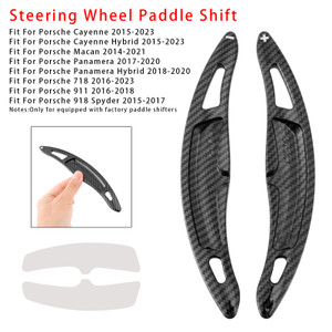2015-2023 Porsche Cayenne Hybrid Wheel Paddle Shifter Extension Carbon Fiber Black Look Generic