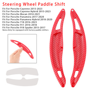 2014-2021 Porsche Macan Wheel Paddle Shifter Extension Carbon Fiber Red Look Generic