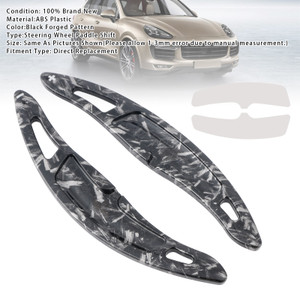 2015-2023 Porsche Cayenne Hybrid Wheel Paddle Shifter Extension Black Forged Pattern Generic