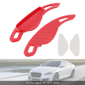 2013-2021 Jaguar F-PACE XE XEL XF XFL Steering Wheel Paddle Shifter Extension Carbon Fiber Red Look Generic