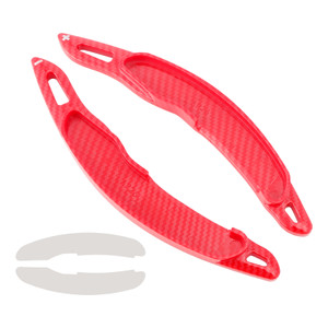 2010-2015 Mitsubishi Lancer Steering Wheel Paddle Shifter Extension Carbon Fiber Red Look Generic
