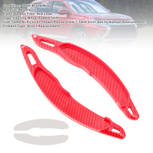 2010-2015 Mitsubishi Lancer Steering Wheel Paddle Shifter Extension Carbon Fiber Red Look Generic