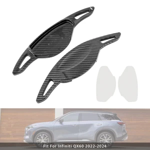 2022-2024 Infiniti QX60 Steering Wheel Paddle Shifter Extension Carbon Fiber Black Look Generic