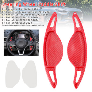 2018-2024 Infiniti QX50 Steering Wheel Paddle Shifter Extension Carbon Fiber Red Look Generic