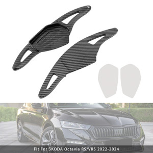 2020-2023 ŠKODA Octavia Steering Wheel Paddle Shifter Extension Carbon Fiber Black Look Generic
