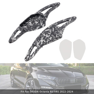 2020-2023 ŠKODA Octavia Steering Wheel Paddle Shifter Extension Black Forged Pattern Generic
