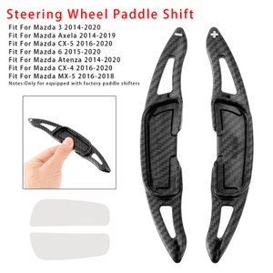 2014-2019 Mazda Axela Steering Wheel Paddle Shifter Extension Carbon Fiber Black Look Generic