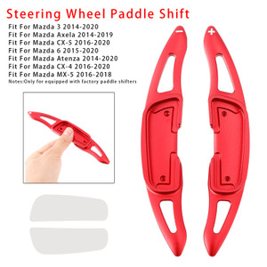 2014-2020 Mazda 3 Steering Wheel Paddle Shifter Extension Aluminium Red Generic