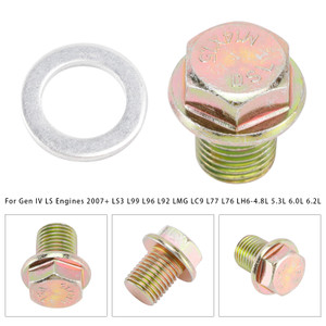 Oil Pan Oil Pressure Relief Valve Plug Bypass For Gen IV LS Engines 2007+ LS3 L99 L96 L92 LMG LC9 L77 L76 LH6-4.8L 5.3L 6.0L 6.2L