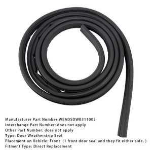 2002-2008 Dodge Ram 1500 2500 3500 pickup truck Front Door Weatherstrip Seal WEADSDWB311002 Generic