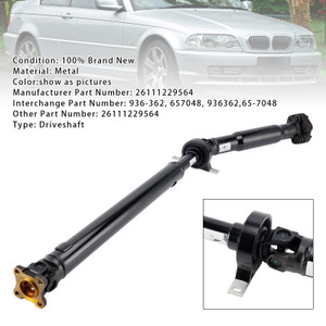 2000-2005 BMW 323Ci 323i 325Ci 325i Rear Driveshaft Prop Shaft Assembly 26111229564 Generic