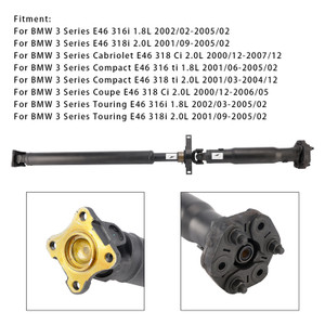 2000-2007 BMW 3 Series E46 Cabriolet Compact Coupe Touring Rear Driveshaft Prop Shaft Assembly 26117519303 Generic