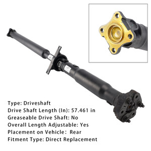 2000-2007 BMW 3 Series E46 Cabriolet Compact Coupe Touring Rear Driveshaft Prop Shaft Assembly 26117519303 Generic