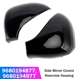 2006-2015 Peugeot 207 Hatchback Estate & Van Side Mirror Covers Rearview Housing Bright Black Generic