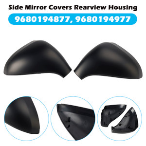 2006-2015 Peugeot 207 Hatchback Estate & Van Side Mirror Covers Rearview Housing Matte Black Generic