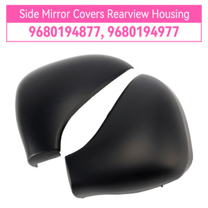 2006-2015 Peugeot 207 Hatchback Estate & Van Side Mirror Covers Rearview Housing Matte Black Generic