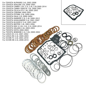 2003-2006 TOYOTA MATRIX 1.8L Auto Transmission Master Rebuild Kit Clutch Discs Gasket U240E U241E Generic