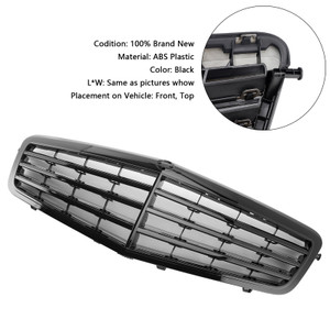 2009-2013 Mercedes-Benz E-Class Upper Grille Black Generic