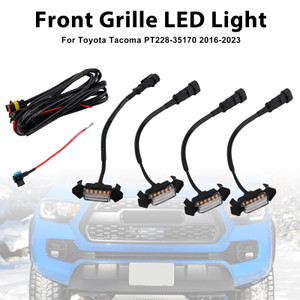 2016-2023 Toyota Tacoma 4x Grille LED Light PT228-35170 Clear lens Generic