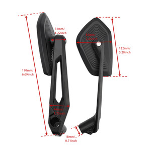 2016-2024 BMW Rnine T CE04 Rearview Mirrors Left and Right Mirror Black 51168406497 51168406498 Generic