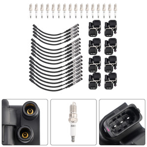 1998-2011 Mercedes-Benz C CL CLK ML Class 8x Ignition Coil+16x Spark plug +16x Wire Set UF359 Generic
